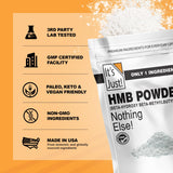 Its Just! HMB Poudre – sans gluten, adapté à votre régime.