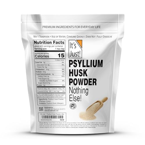 Its Just! Fibres psyllium favorisant la formation de gel et la digestion naturelle.