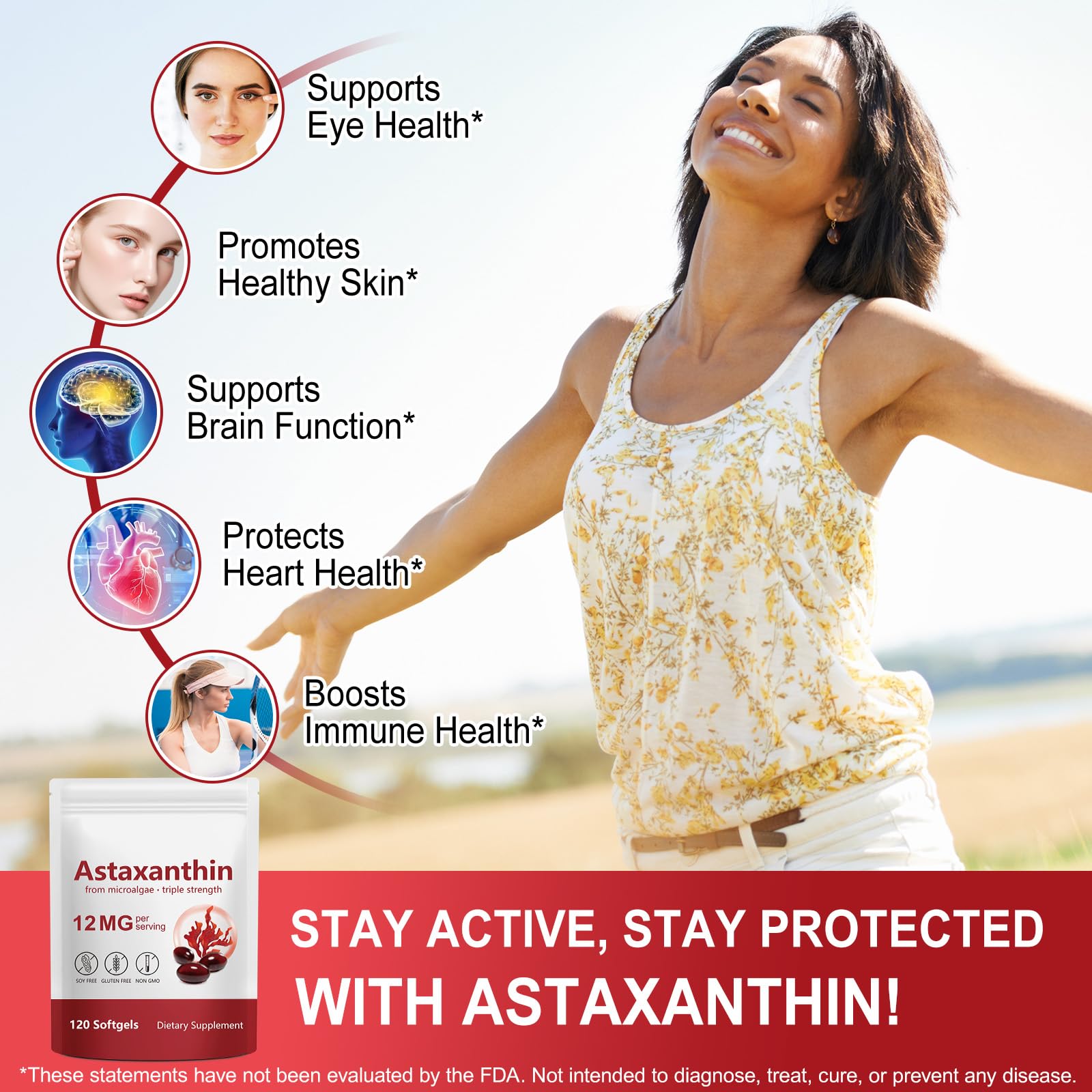 ITSDAWN Astaxanthine 12mg prise-quotidienne: capsule quotidienne pratique.