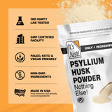 It's Just! Poudre de psyllium idéale pour recettes faibles en glucides.