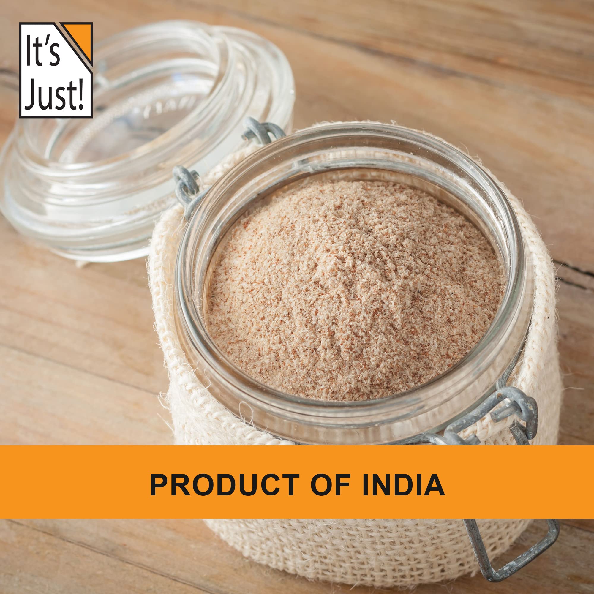 It's Just! Poudre de psyllium, fibres solubles et insolubles pour digestion équilibrée.