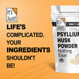 It's Just! Poudre de psyllium soutient hydratation et régularité au quotidien.