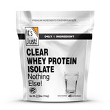Its Just! Isolat de lactosérum clair en bouteille, pratique après entraînement pour un apport protéique personnalisé.