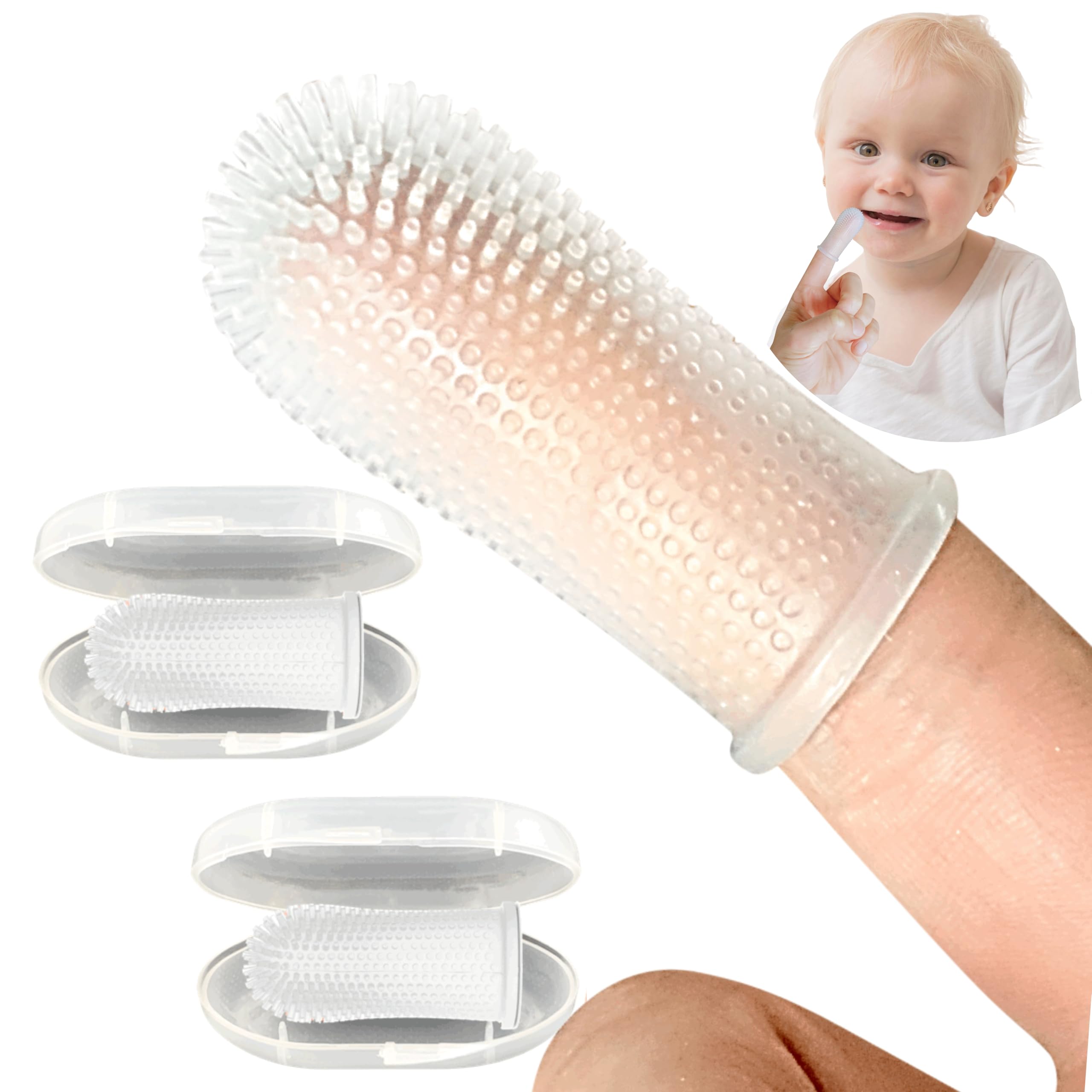 Itsy Bitsy People brosse-dents bébé 360°: couverture complète des surfaces dentaires.
