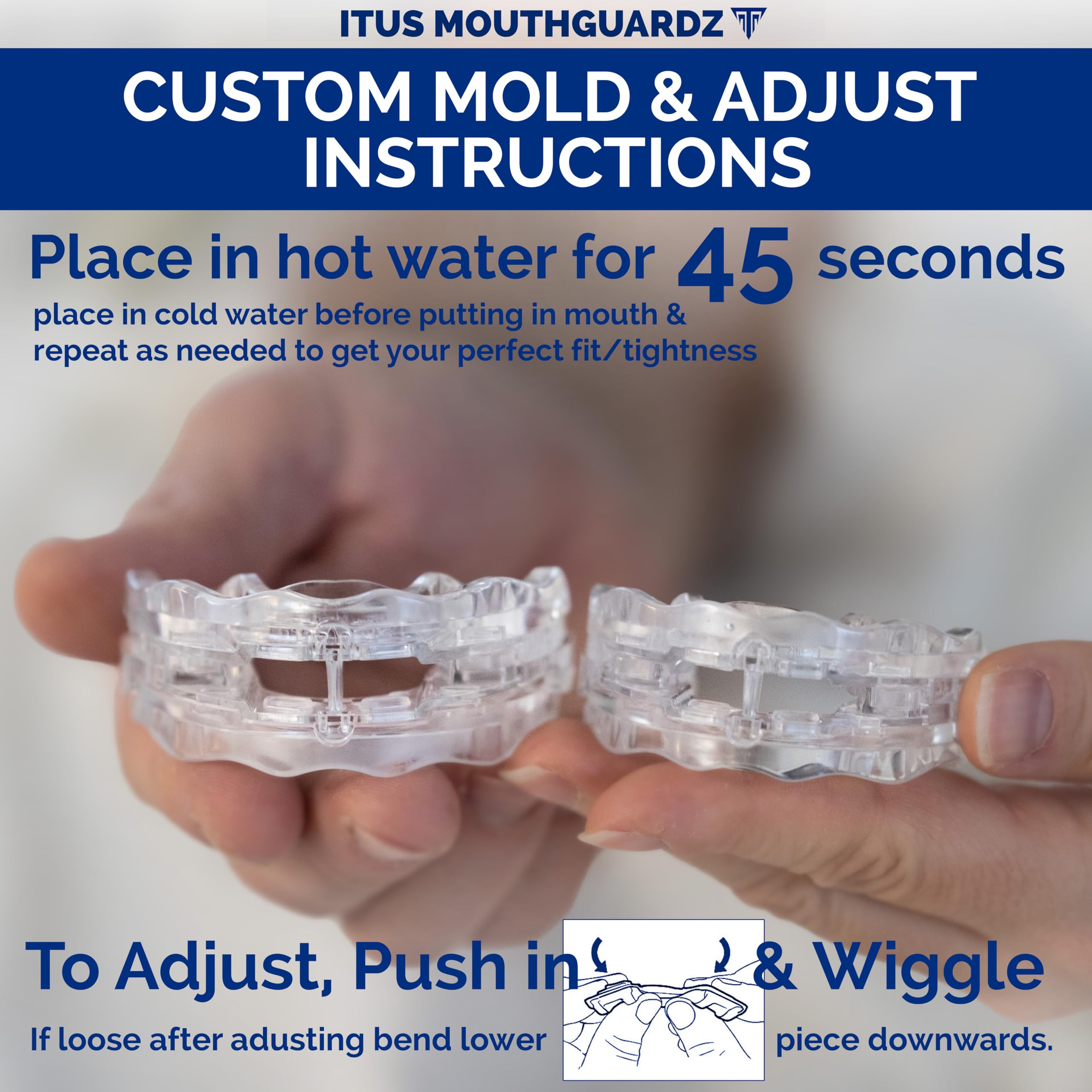 Itus Mouthguardz SilentZPro 2.0 — nettoyage facile et sécurité sans BPA.