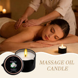 IUJOCQL bougie massage thé-blanc, ambiance apaisante et huile légère prête à nourrir la peau.