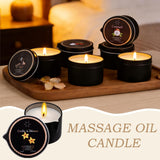 IUJOCQL bougie massage vanille-tabac, parfum doux et huile veloutée pour soin quotidien.