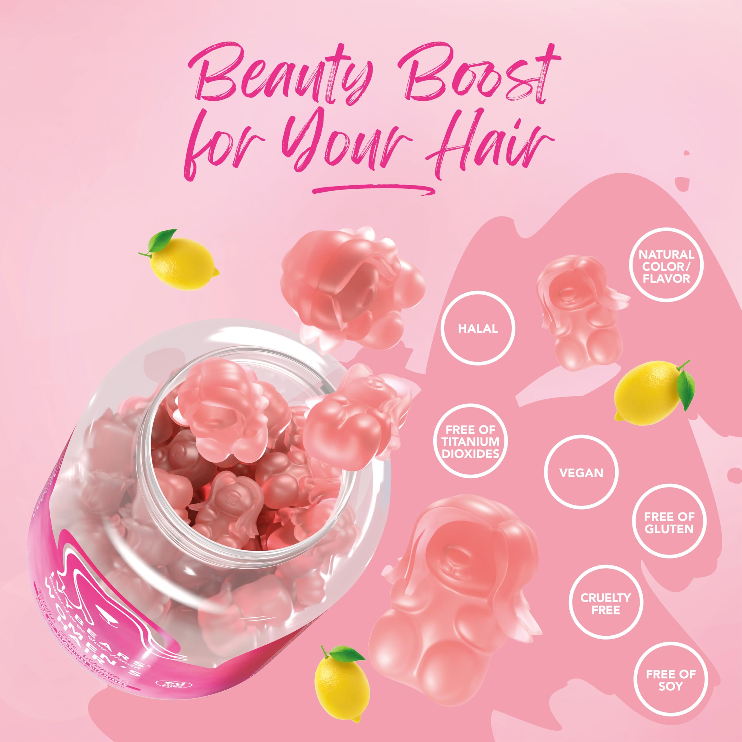 IvyBears formule végan sans additifs pour cheveux et peau.