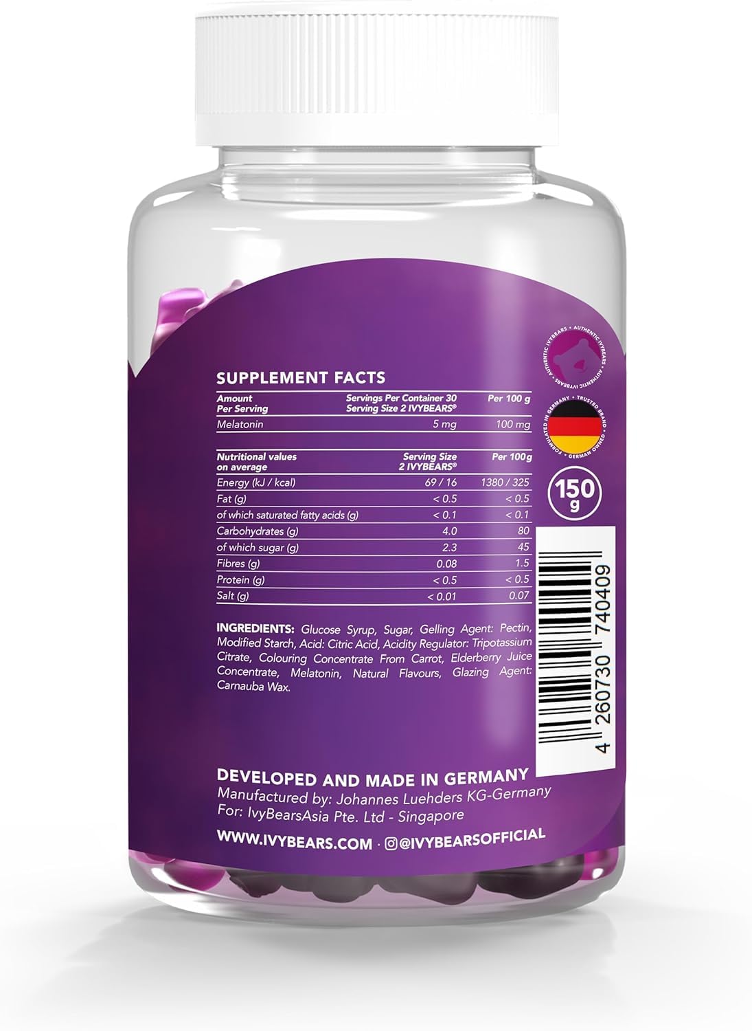Gommes IvyBears texture douce et agréable, simplicité d'utilisation le soir.