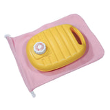 Bouteille Iwatani jaune avec housse velours corail, contact agréable et sécurité.