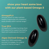 Iwi Life Heart Omega-3 – étiquette claire, sans poisson et sans gluten.