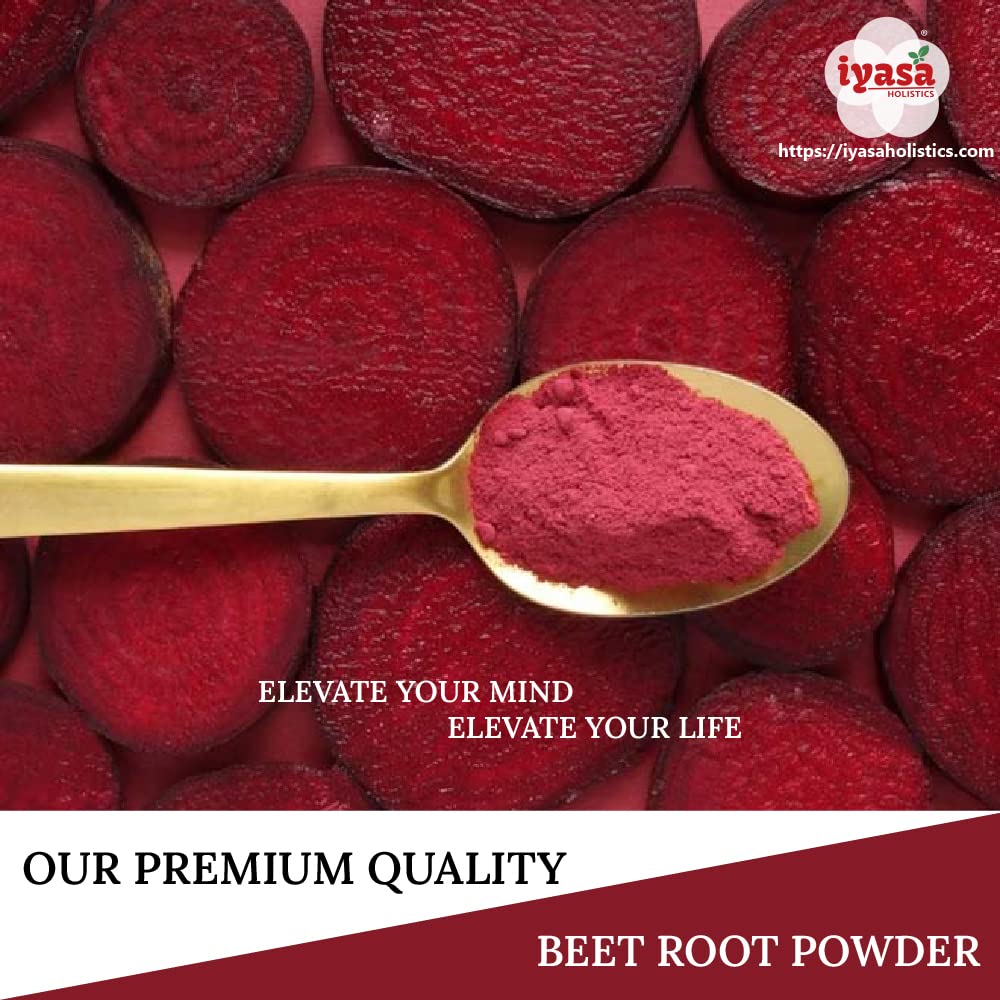 Iyasa poudre de betterave bio, colorant naturel pour desserts et préparations sucrées.