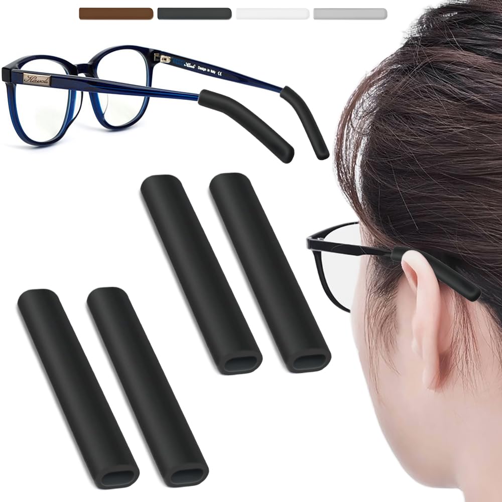 Coussins d'oreille en silicone IYOOH pour lunettes, confort durable.