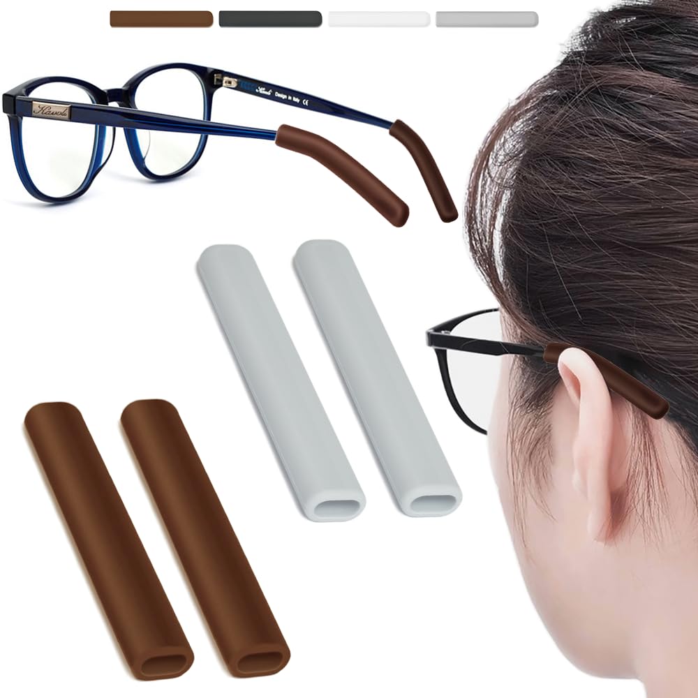 Coussins d'oreille IYOOH en silicone doux pour lunettes et contact peau agréable.
