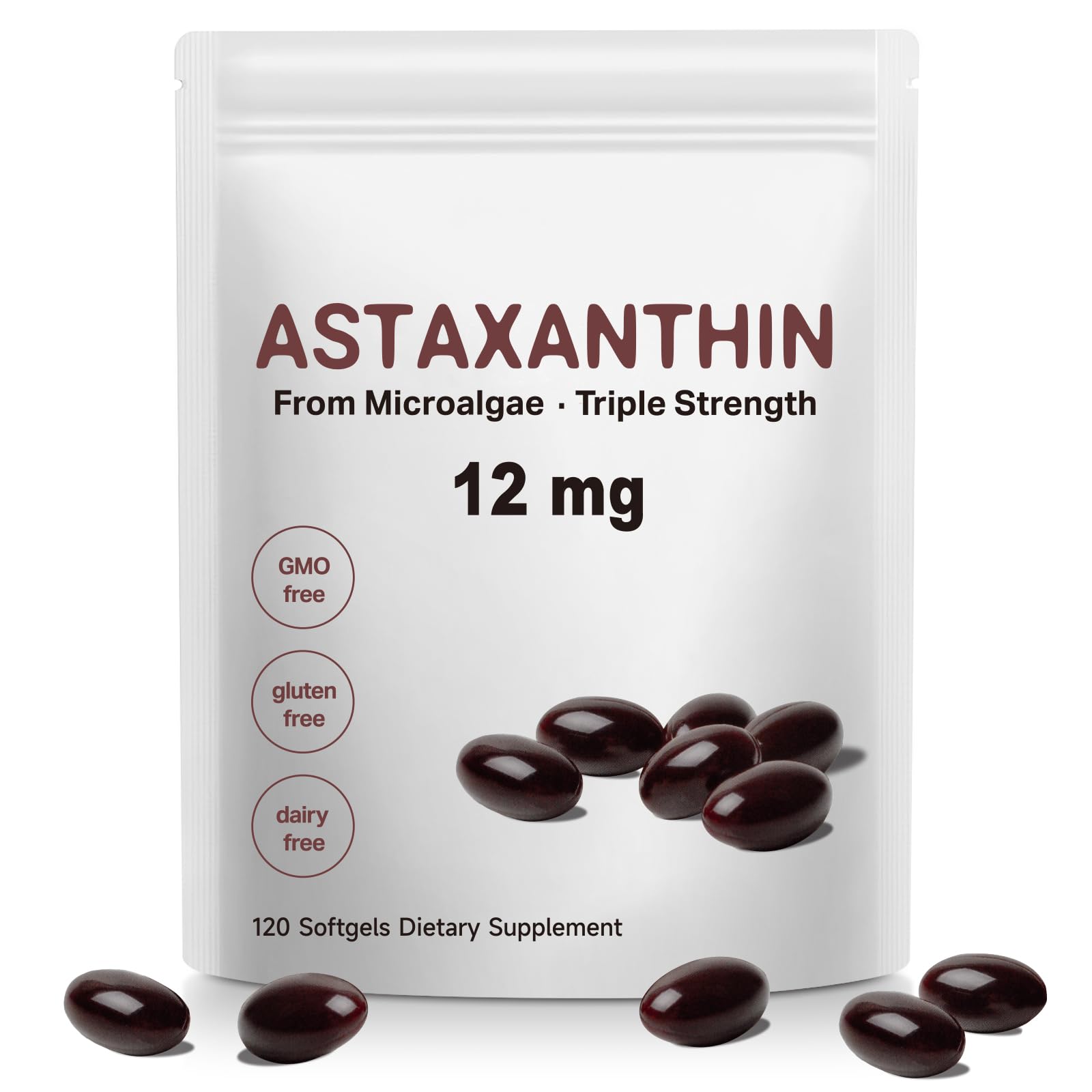 IZHXE Astaxanthine: capsules molles dans le flacon pour un soutien antioxydant quotidien.