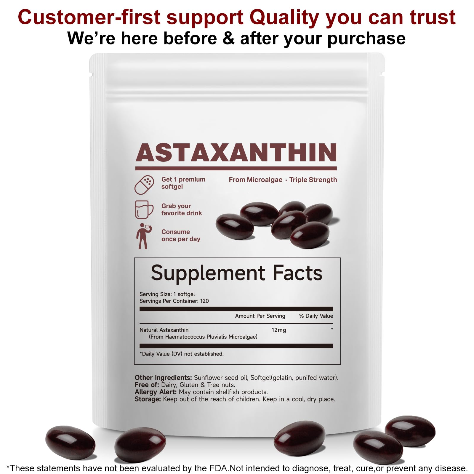 Vue d'ensemble: astaxanthine naturelle pour un mode de vie dynamique.