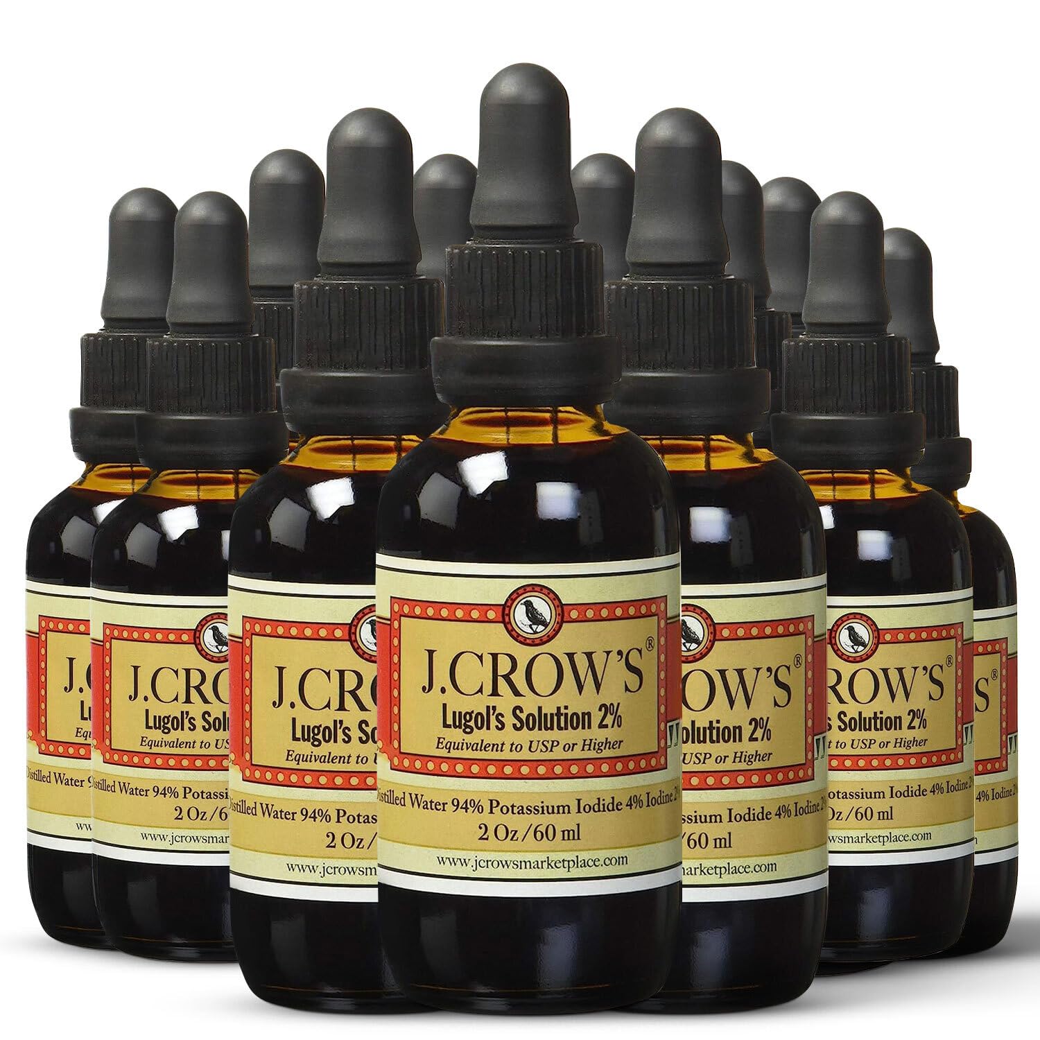 J. CROW'S Lugol's - flacon avec pipette pour dosage précis d'iode