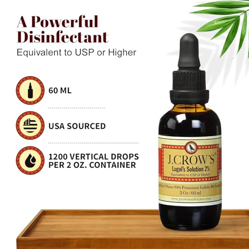 J. CROW'S Lugol's - gouttes faciles à mesurer pour dilutions simples