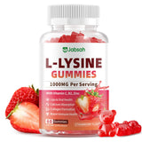 Jabsah Lysine 1000mg en bouteille, gomme pratique pour le quotidien.