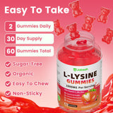 Gomme Jabsah Lysine 1000mg – peut soutenir l'absorption du calcium.