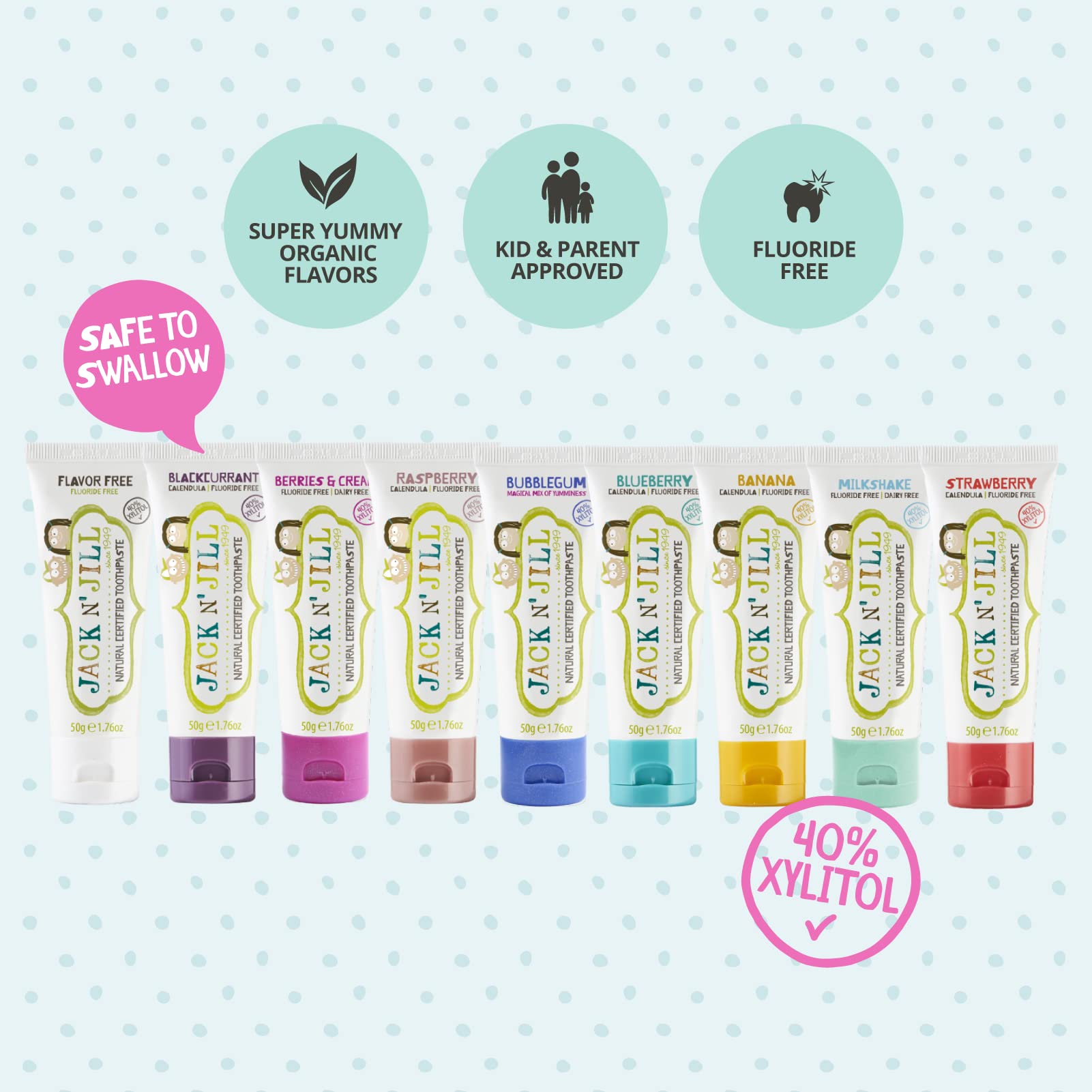 Pack deux tubes Jack N' Jill, pratique pour la famille.