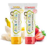 Jack N' Jill dentifrice sans fluor pour tout-petit, fraise-banane, tube 2-pack.