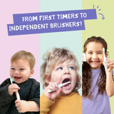 Lot de 4 brosses JACK N' JILL pour enfants.