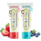 Jack N' Jill dentifrice tout-petits emballage coloré et pratique.