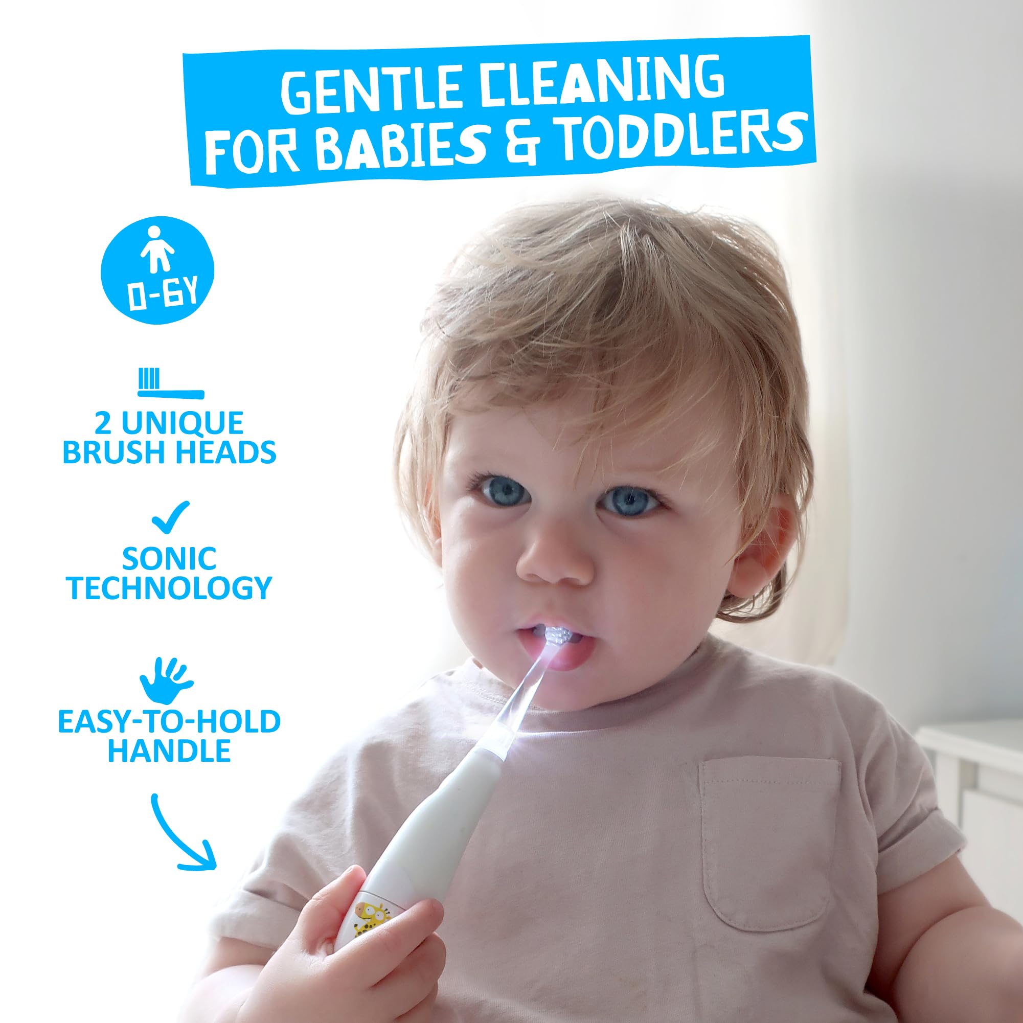 Brosse Jack N' Jill Tickle Tooth avec brins extra-doux pour gencives sensibles.