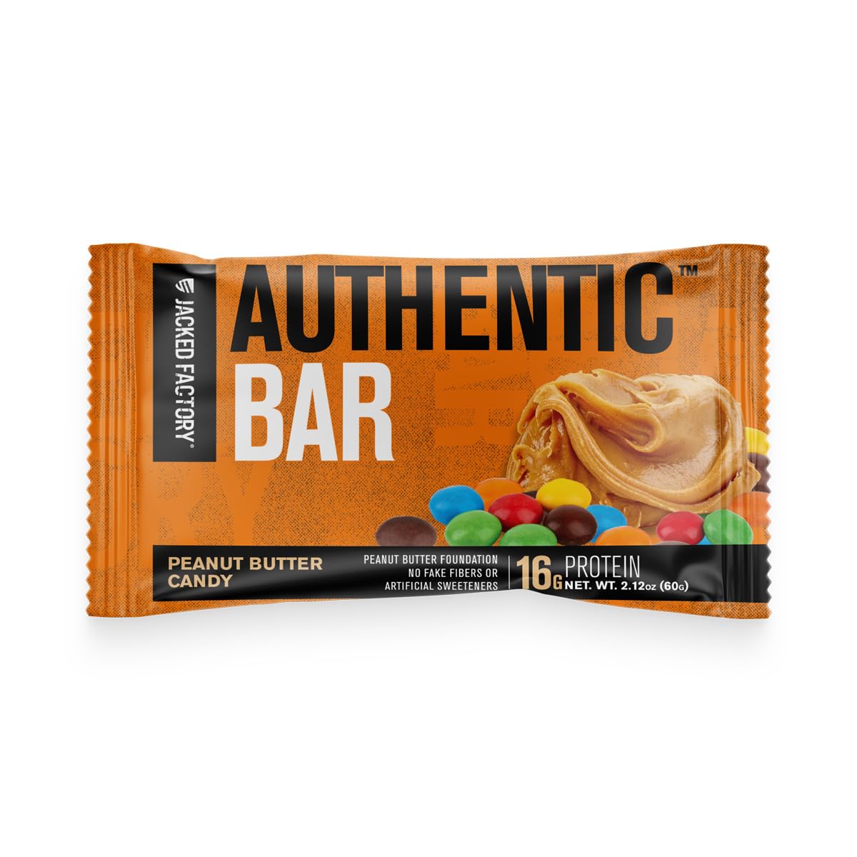 Barre protéinée Jacked Factory avec chocolat et énergie durable.