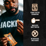 Barre protéinée Jacked Factory, sans soja pour macros équilibrés.