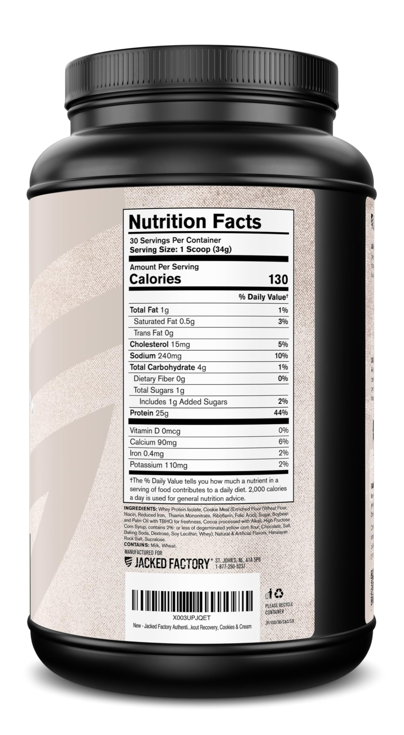 Jacked Factory Authentic ISO – emballageDose précis pour contrôler les portions.