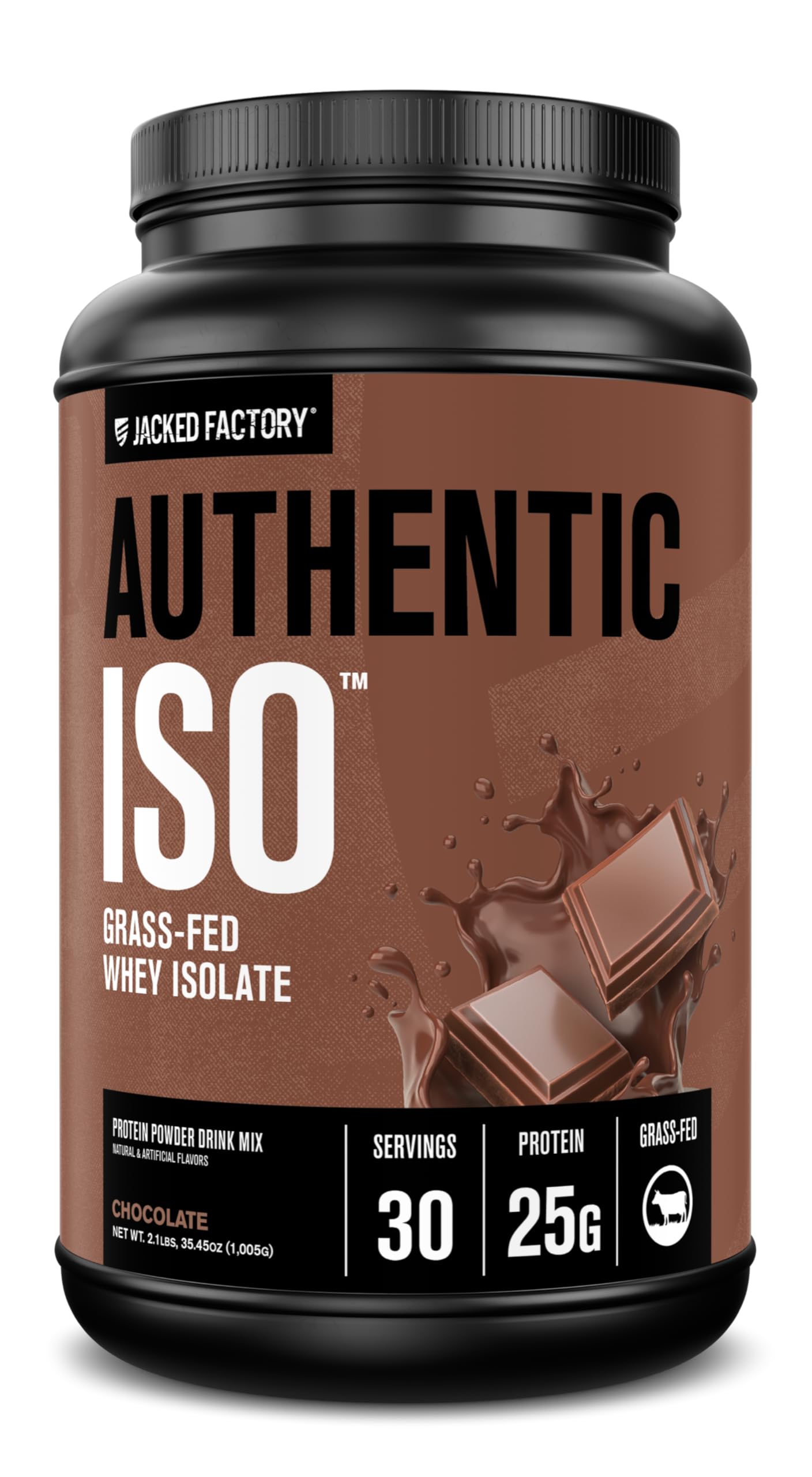 Jacked Factory Authentic ISO – bouteille lactosérum prête après entraînement.