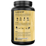 Jacked Factory Authentic ISO Whey Isolat, goût vanille facilement mélangeable.