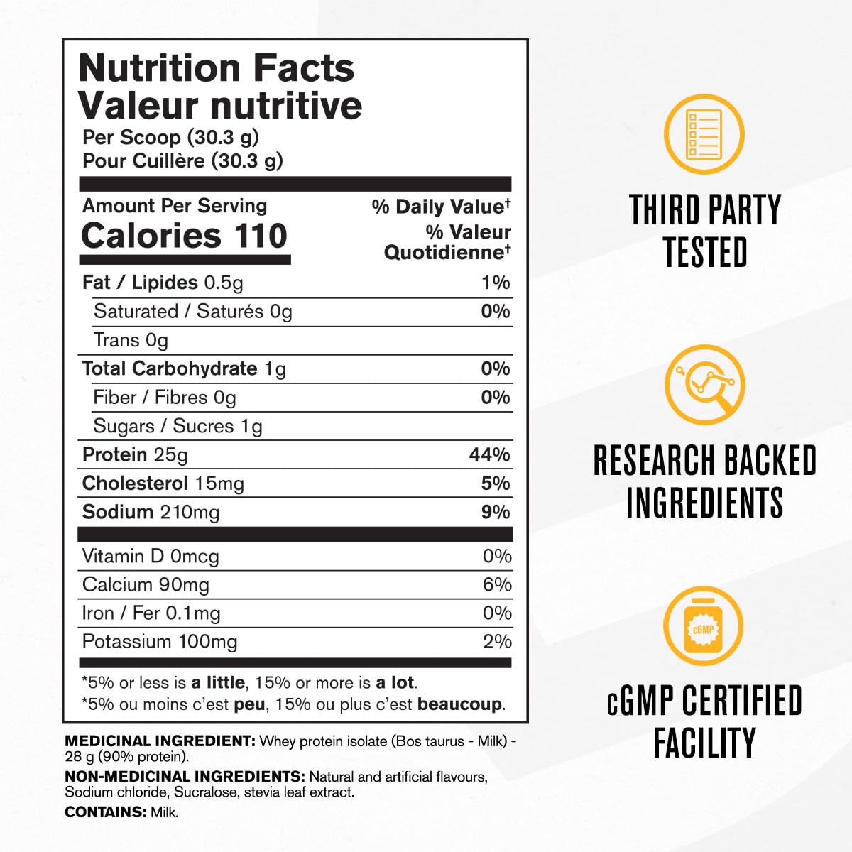 Jacked Factory Authentic ISO Whey Isolat, fabriqué dans installation cgmp certifiée.