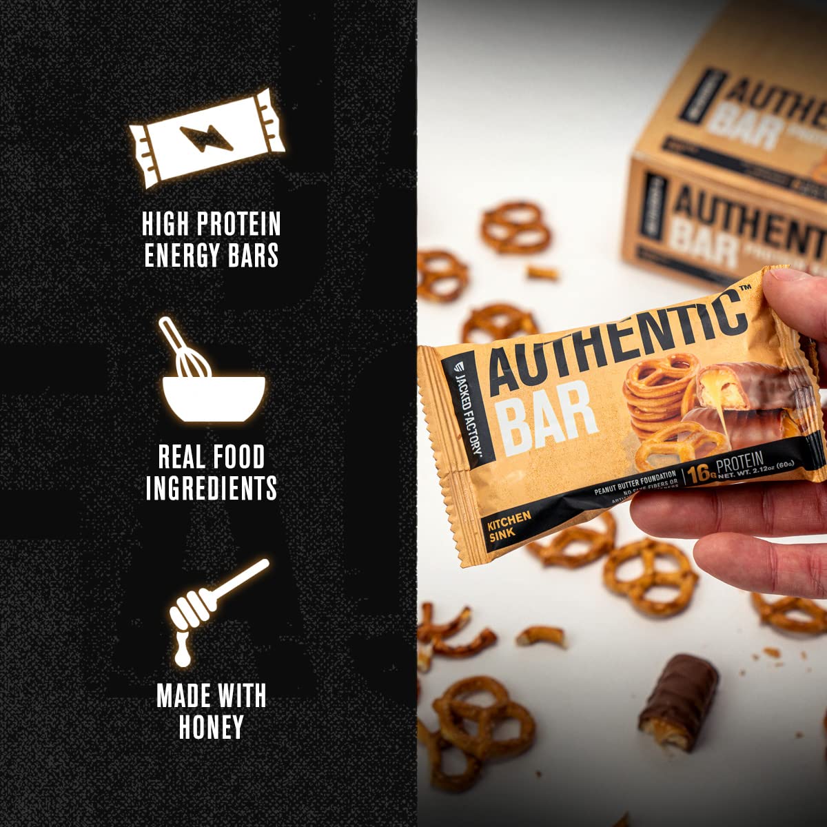 Barre protéinée Jacked Factory sans soja: source fiable de protéines alternatives.