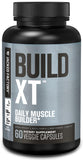 Jacked Factory Build-XT: bouteille et pilules véganes pour l’entraînement.