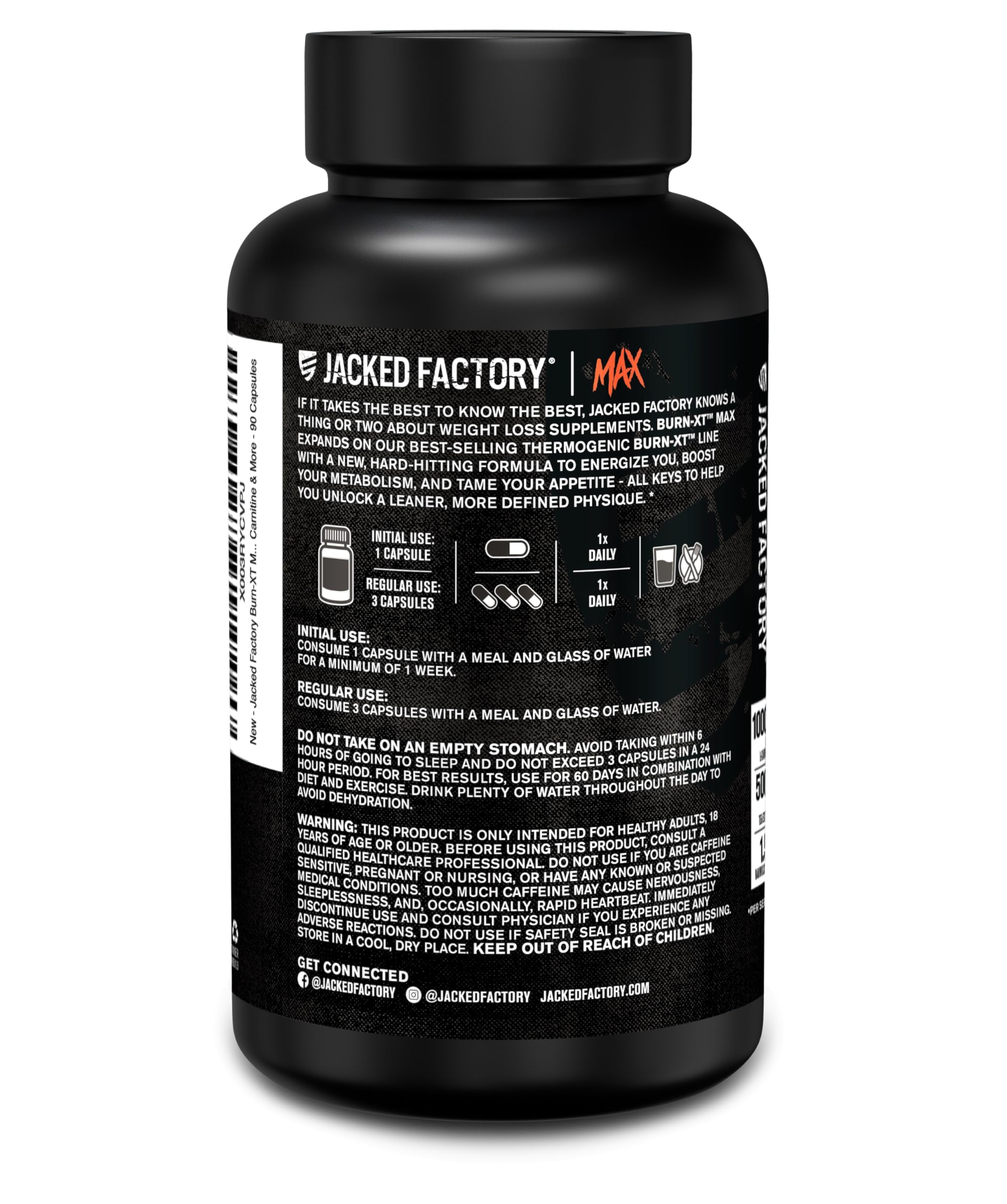 Acétyl-L-carnitine dans Burn-XT Max, soutien au métabolisme des graisses.