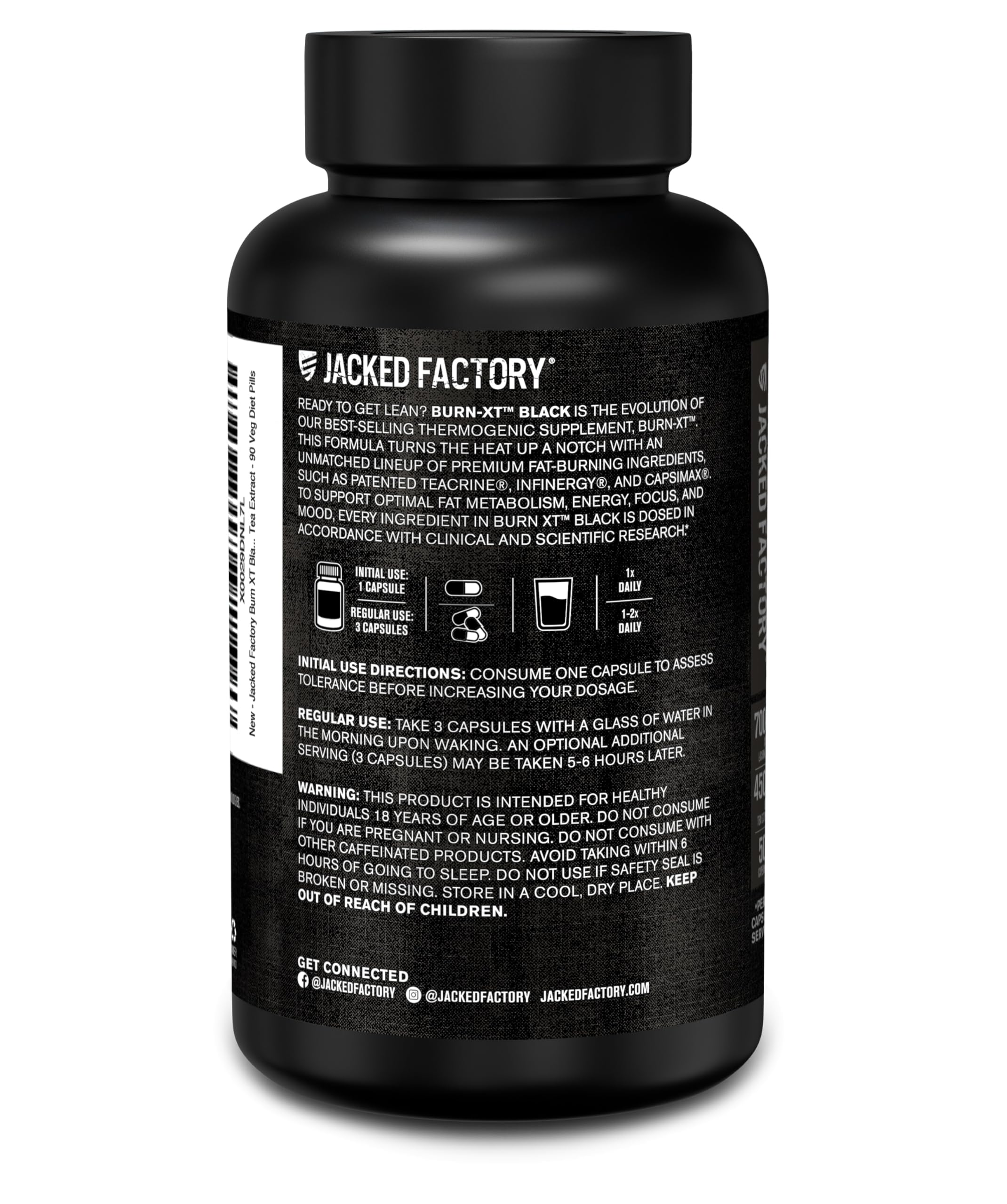 Emballage certifié CGMP de Burn XT Black Soulignant qualité et sécurité.