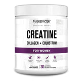 Jacked Factory Créatine pour Femmes – bouteille non aromatisée prête à mélanger après l’entraînement.