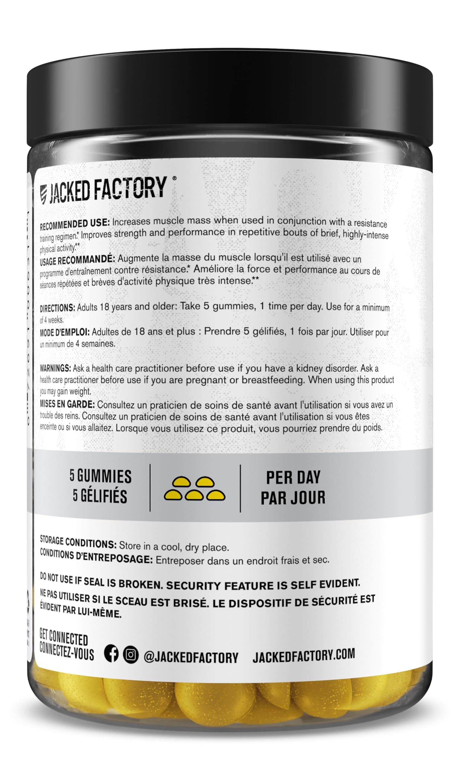 Base pectine vegan pour les gommes créatine Jacked Factory