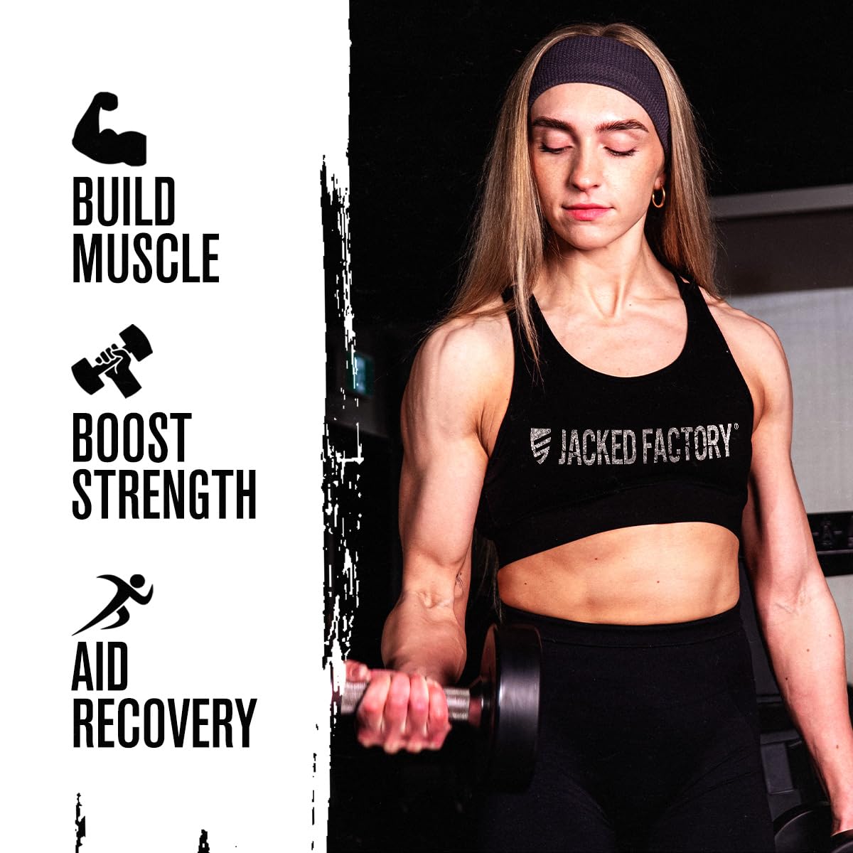 Capsules Creatine HCl de Jacked Factory, dosage précis et absorption efficace.