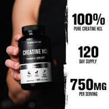 Ouverture de la bouteille de Jacked Factory Creatine HCl capsules, accessibilité quotidienne.