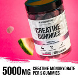 Gomme Jacked Factory Creatine Monohydrate goût pastèque, texture moelleuse et appétissante.