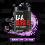 Jacked Factory EAA Surge — Boisson prête à boire, goût mûre-citronnade rafraîchissant.