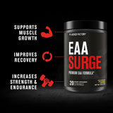 Jacked Factory EAA Surge — Sachet de poudre prêt à mélanger, récupération facilitée.