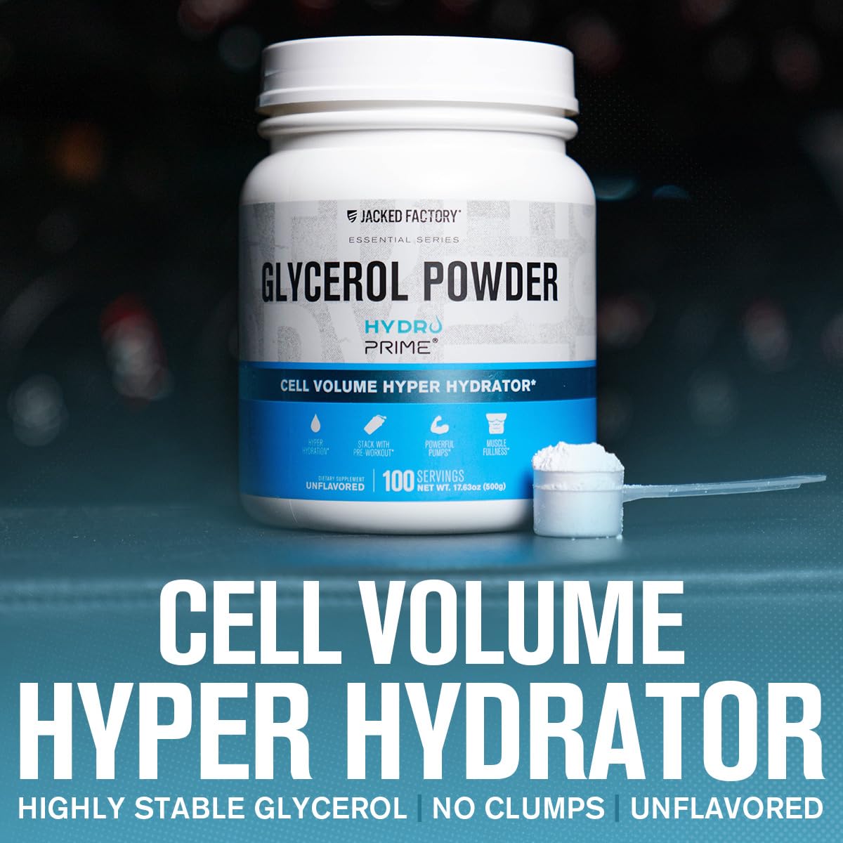 Jacked Factory Glycerol Pump, cuillère-mesure pour dosage précis.