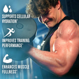 Verre d'eau avec Glycerol Pump, soutien hydratation pendant l'effort.