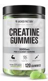 Gommes créatine Jacked Factory sans sucre goût pomme verte pour énergie quotidienne.