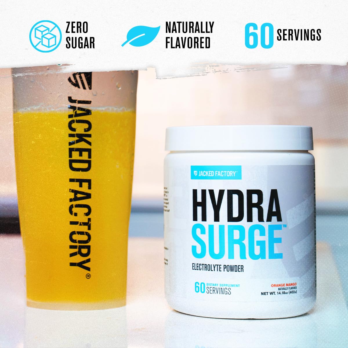 Hydrasurge utilisé avant, pendant et après l'effort pour une hydratation continue.